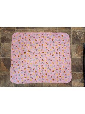 Pink Baby Blanket With Animal Safari Print - Quilted Soft Cotton For Newborns &